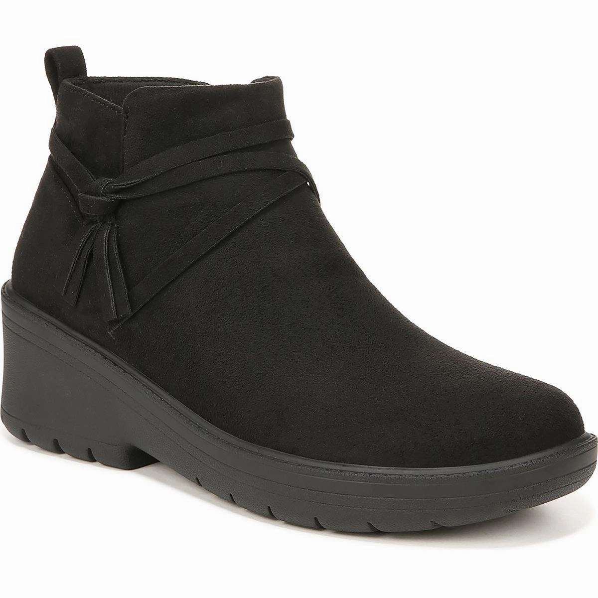 Cushioned Step Weather Resistant User All Weather Urban Commute Blaine Womens Faux Suede Strappy Booties