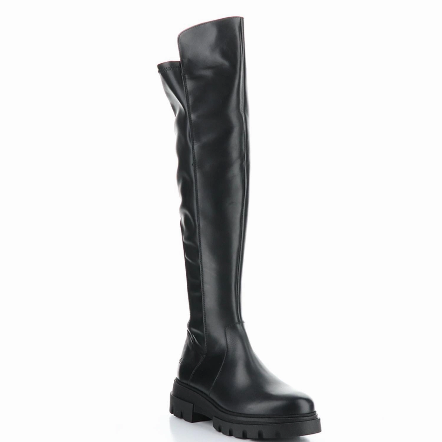 Eco Material Hiking Trails Women's Fifth Nappa Stretch Knee High Boot In Black