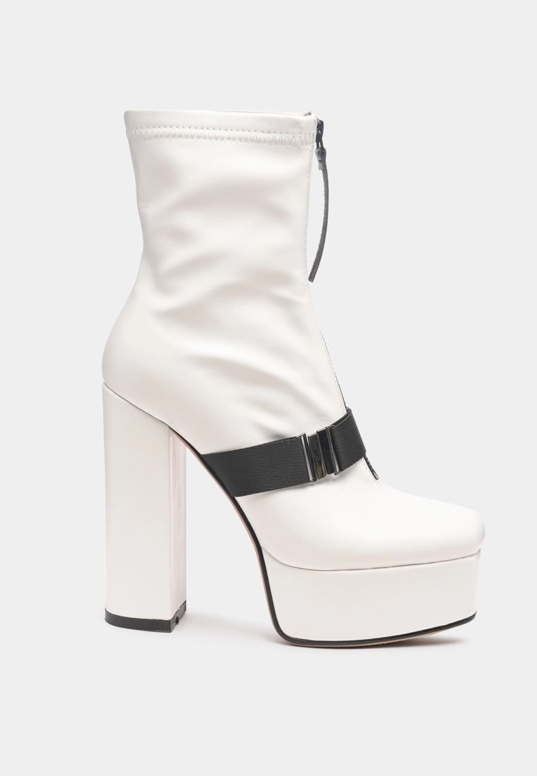 Breathable Work Commute Chelsea Design boomer chunky high block heel boots