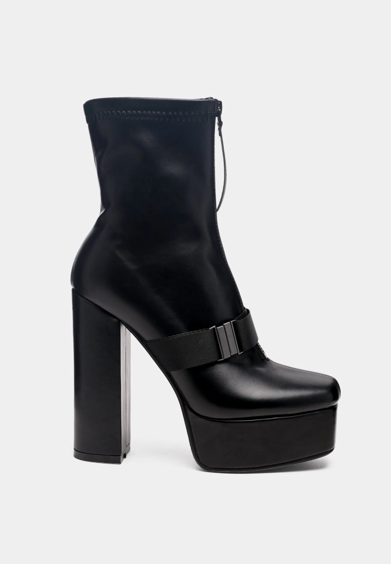 Silent Step boomer chunky high block heel boots