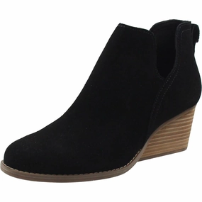Womens Solid Faux Suede Wedge Boots Premium Quality Cool Seasons