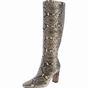 Quick Drying Cold Weather Commuter Indie Core Bowman Womens Faux Leather Snake Print Knee-High Boots
