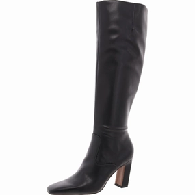 Bowman Womens Zipper Faux Leather Knee-High Boots Minimalist Appeal