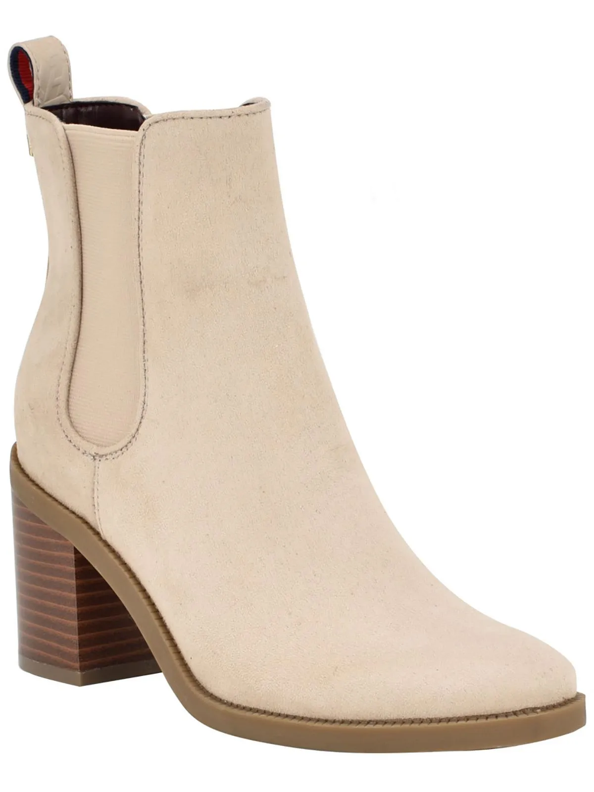 Brae Womens Faux Leather Round Toe Chelsea Boots Neutral Tone Shock Absorbing Urban Traveler