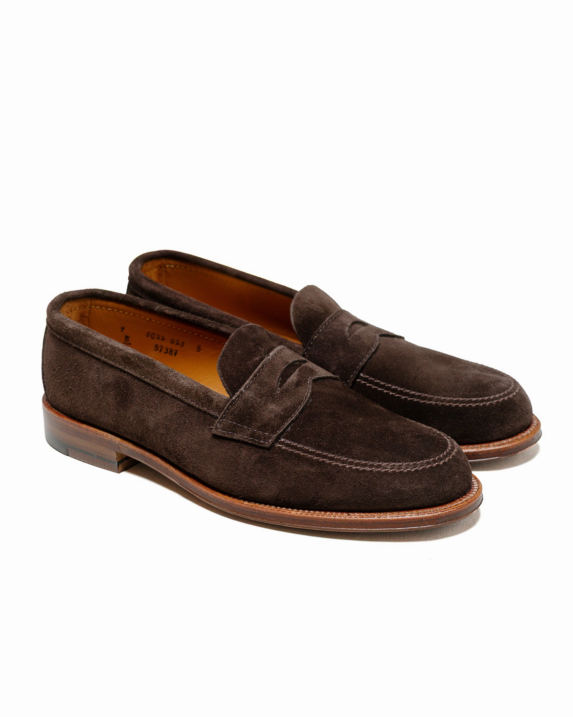 Autumn Cool Alden Penny Loafer Dark Brown Suede 5738F