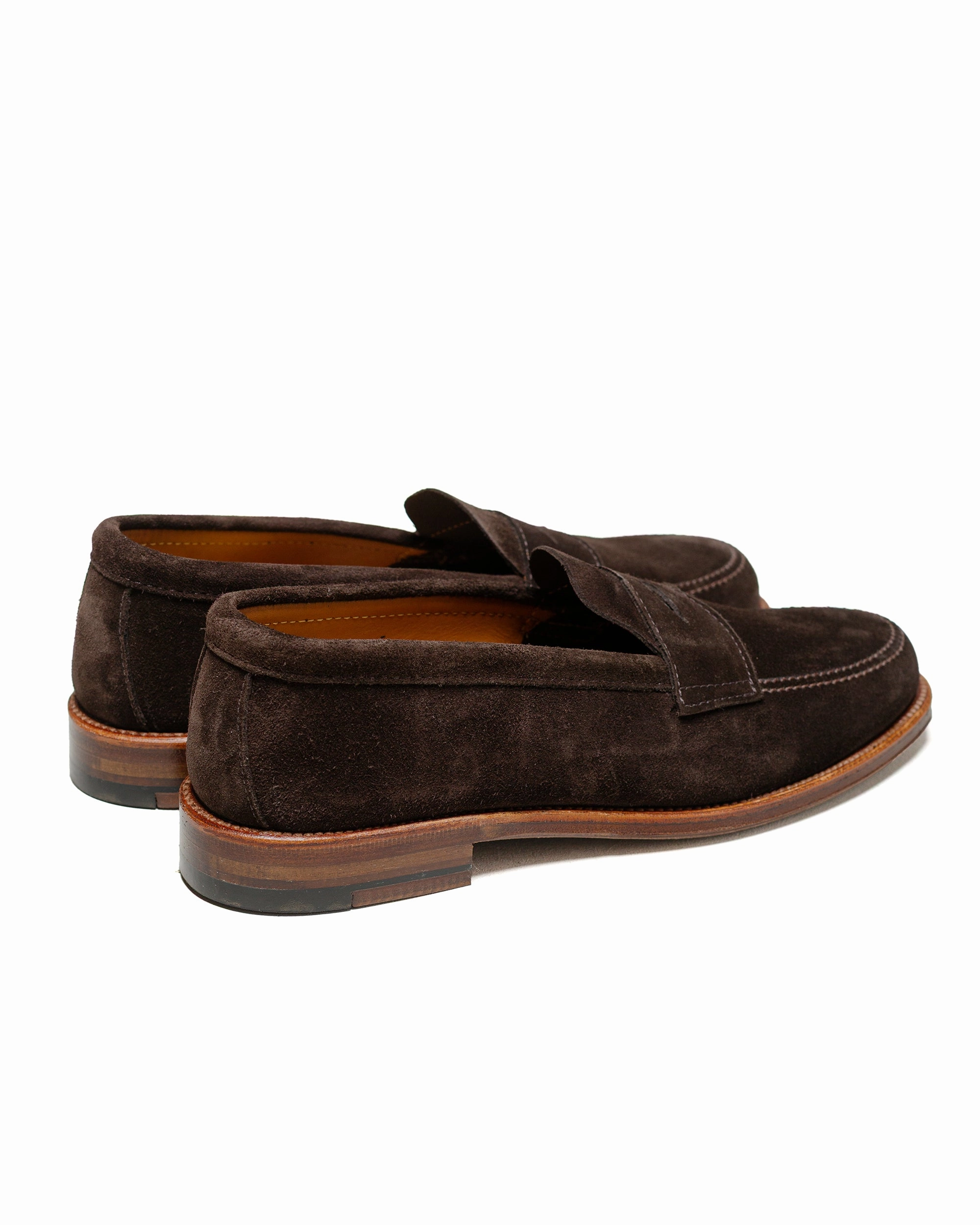 Alden Penny Loafer Dark Brown Suede 5738F Bright Neon Strong Step