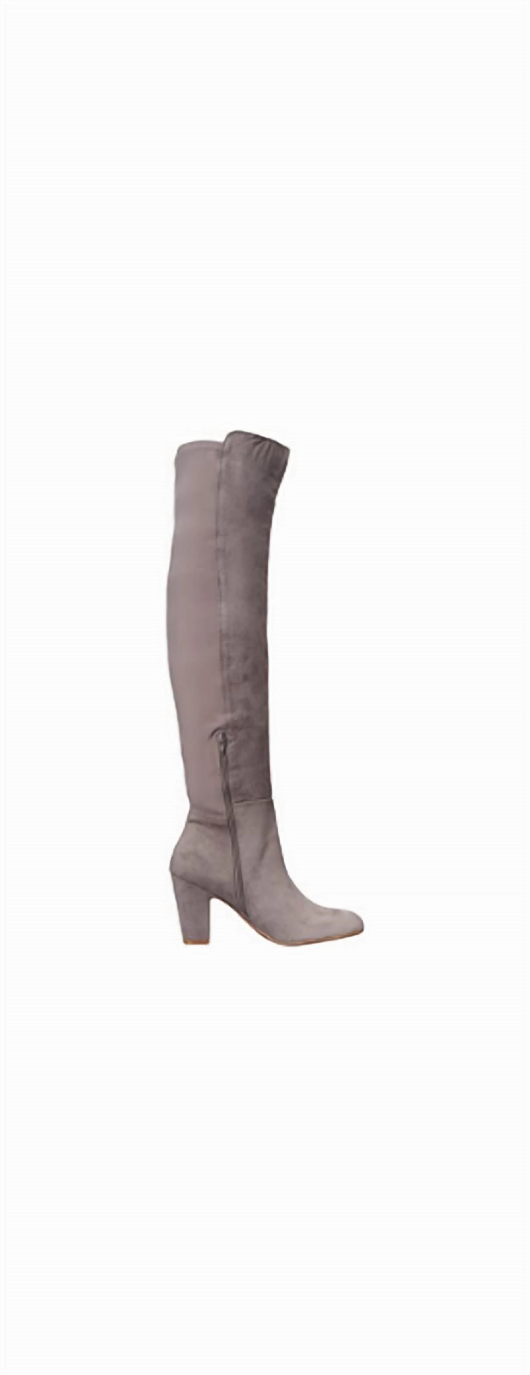 Work Stacked Heeled Boots In Grey