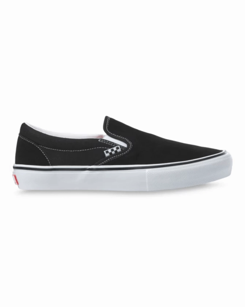 Vans Skate Slip On - Black / White Workout Friendly