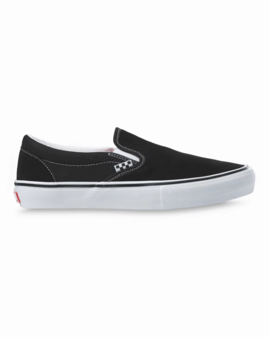 Vans Skate Slip On - Black / White Contoured Heel Cup SlipResistant