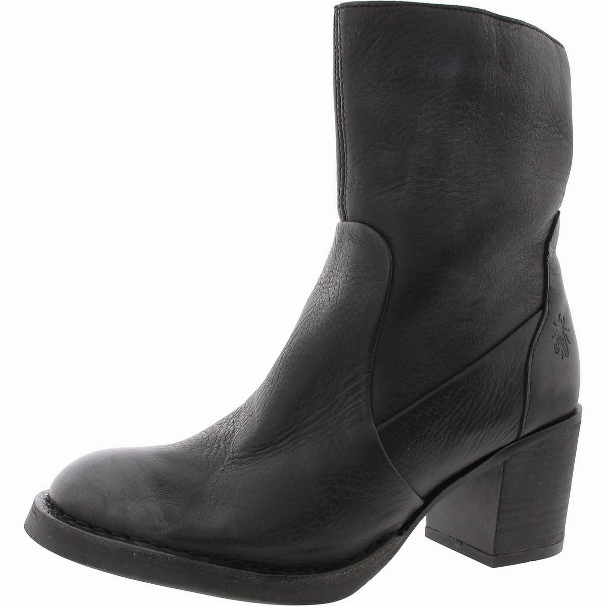 Open Toe Design Womens Zipper Leather Mid-Calf Boots