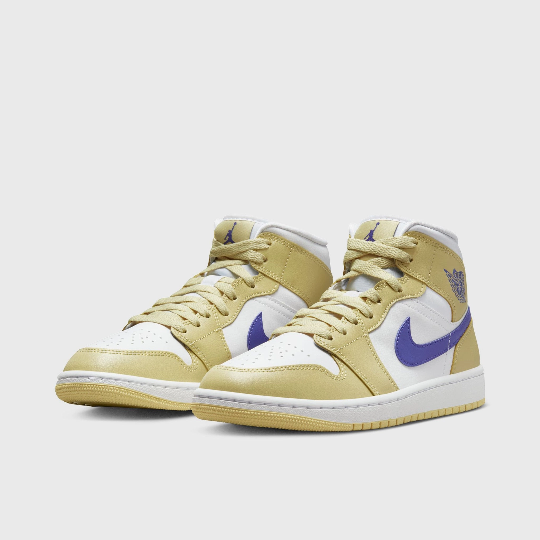 Jordan Women's 1 Mid Lemon Wash / White - Lapis Shockproof