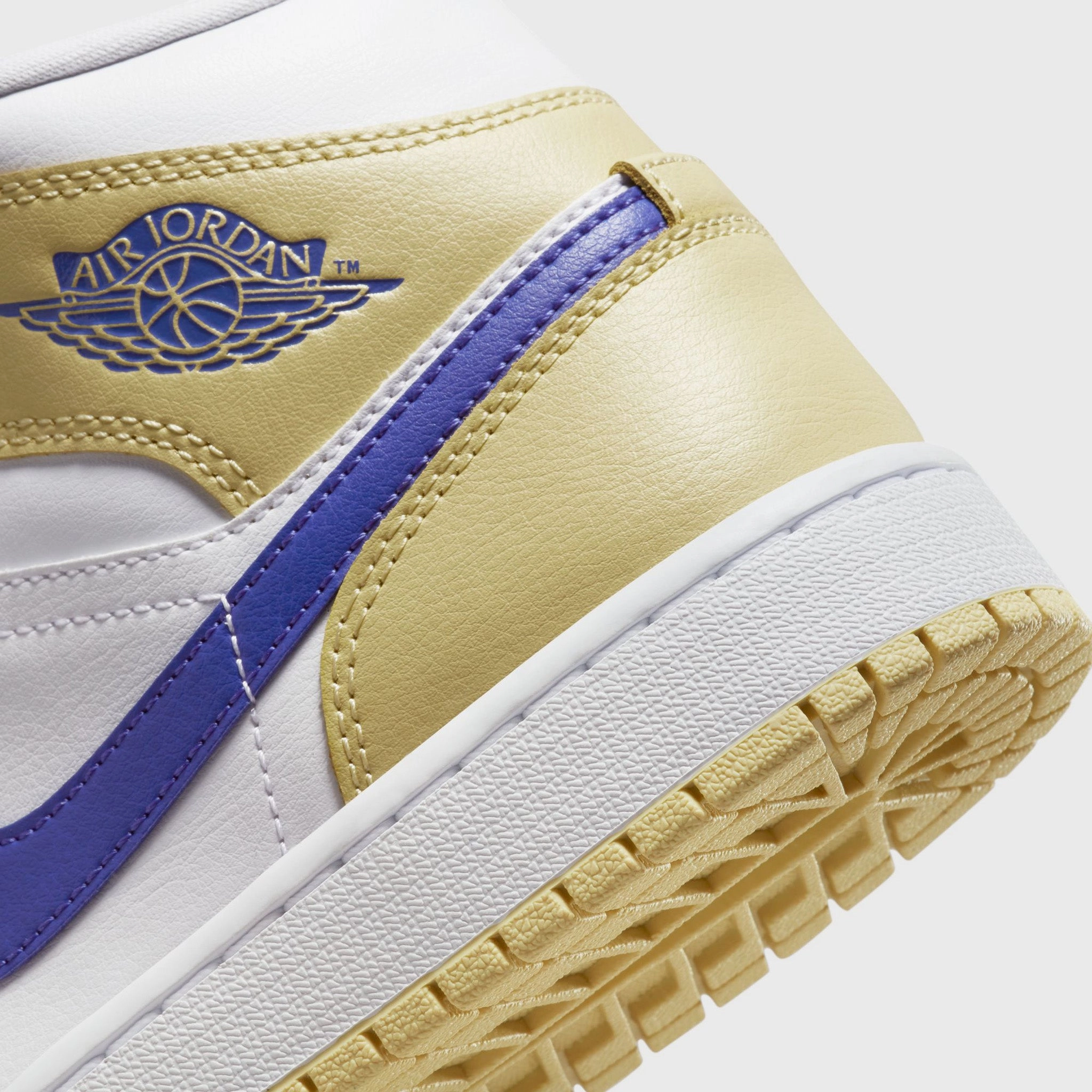 HeelCushion Jordan Women's 1 Mid Lemon Wash / White - Lapis