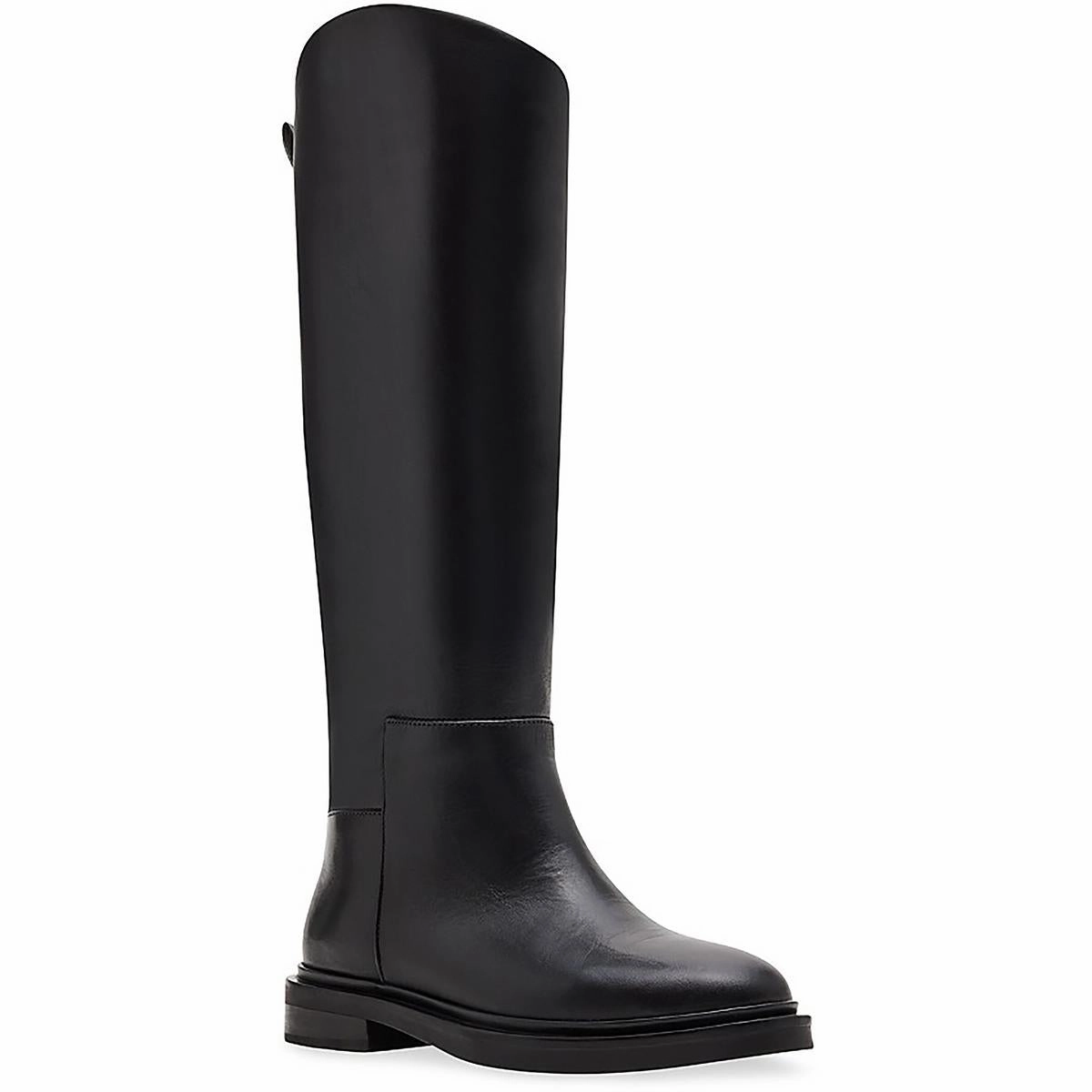 Gaige Womens Solid Leather Knee-High Boots Waterproof Design Padded Interior Rough Trail Hiker