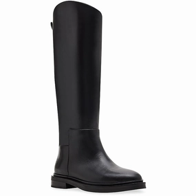 Gaige Womens Solid Leather Knee-High Boots Waterproof Design Padded Interior Rough Trail Hiker
