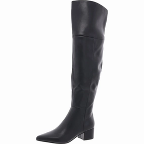 Womens Padded Insole Faux Leather Over-The-Knee Boots Durable Build