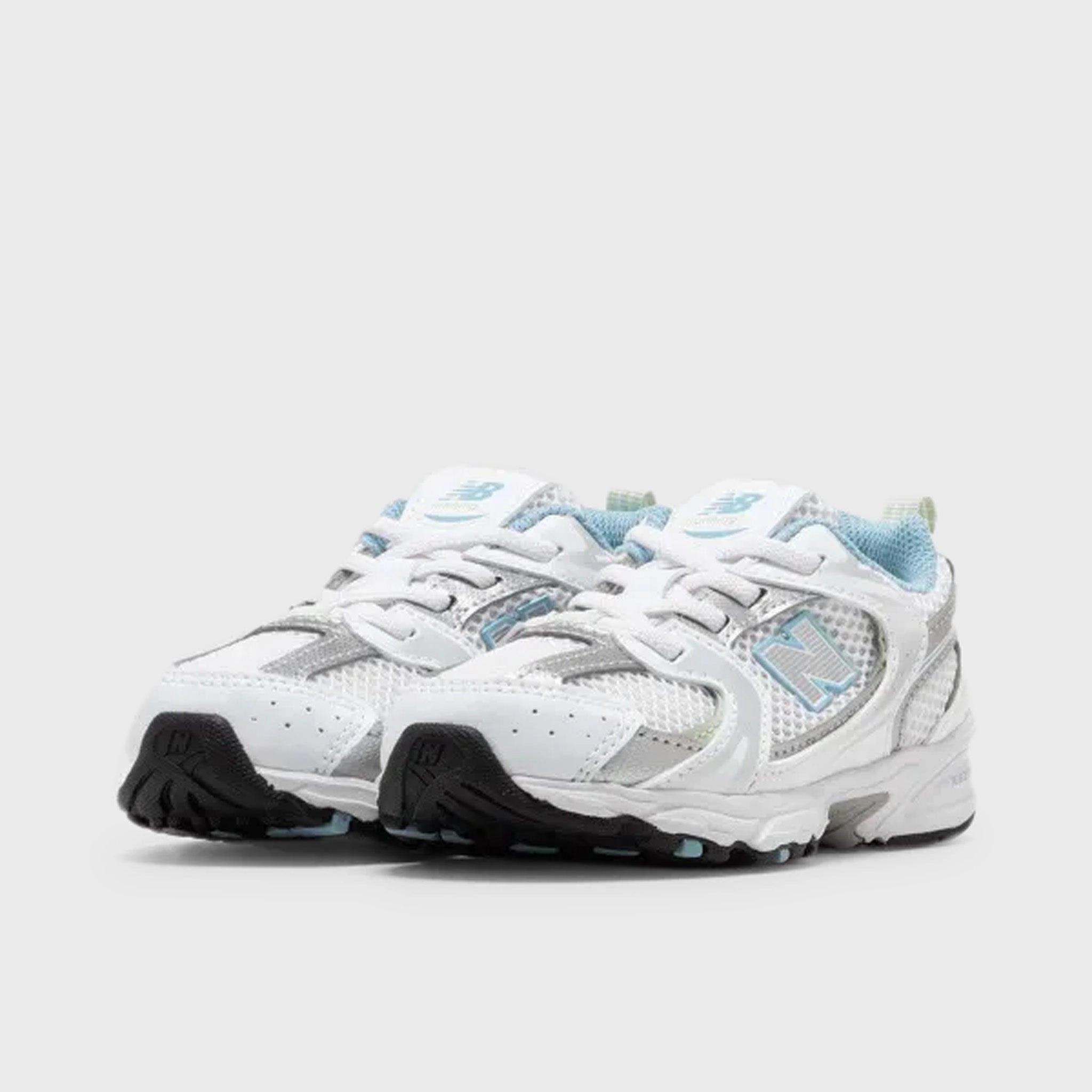Training days running with gloves New Balance Toddler's 530 White / Silver - Light Blue