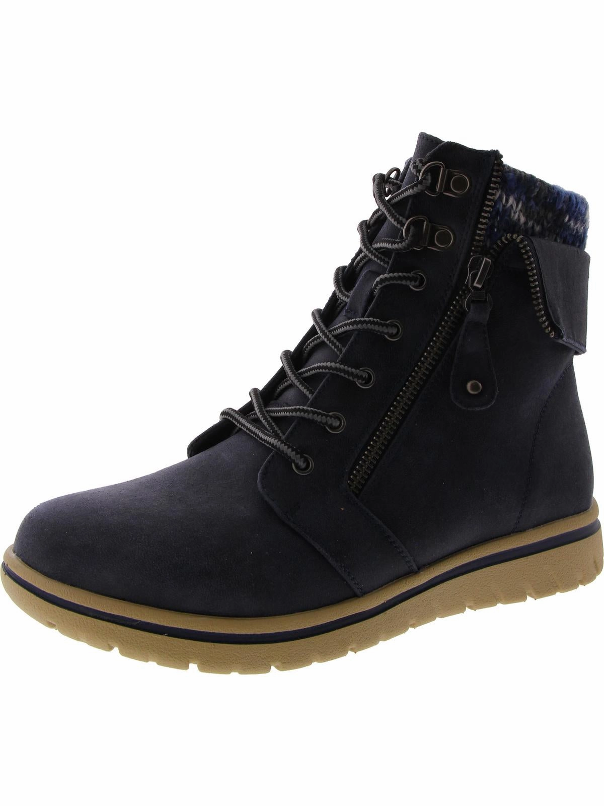 Womens Lace Up Mixed Media Winter & Snow Boots Urban Adventure