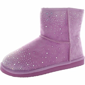 Womens Rhinestone Man Made Winter & Snow Boots Mud Resistant Night Travel