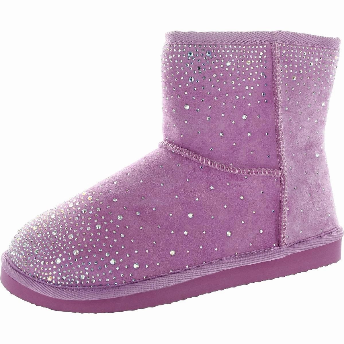 Womens Rhinestone Man Made Winter & Snow Boots Mud Resistant Night Travel