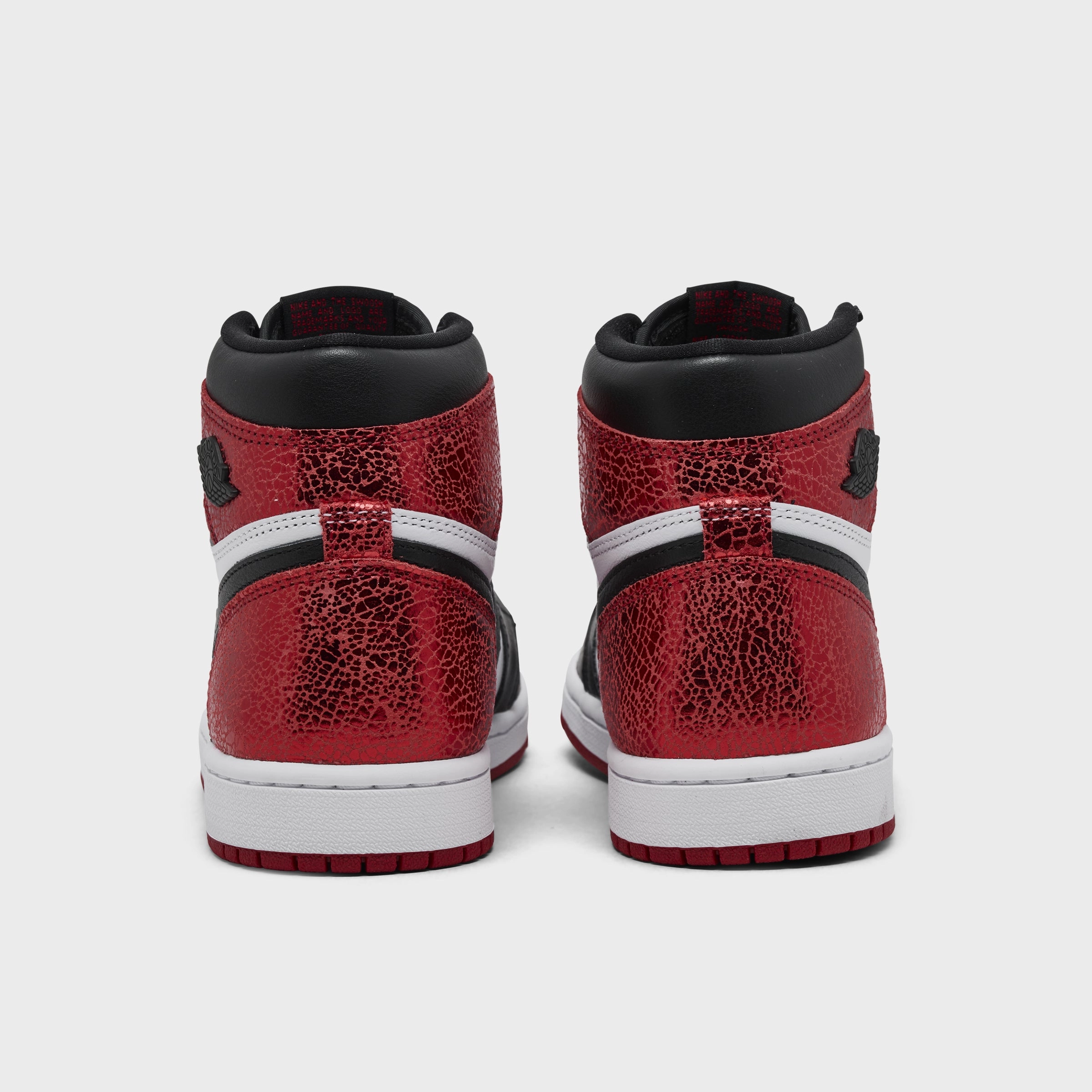 Elastic Gaiter Collar Quick Break In Technology Jordan Women's 1 Retro High OG Varsity Red / Black - White