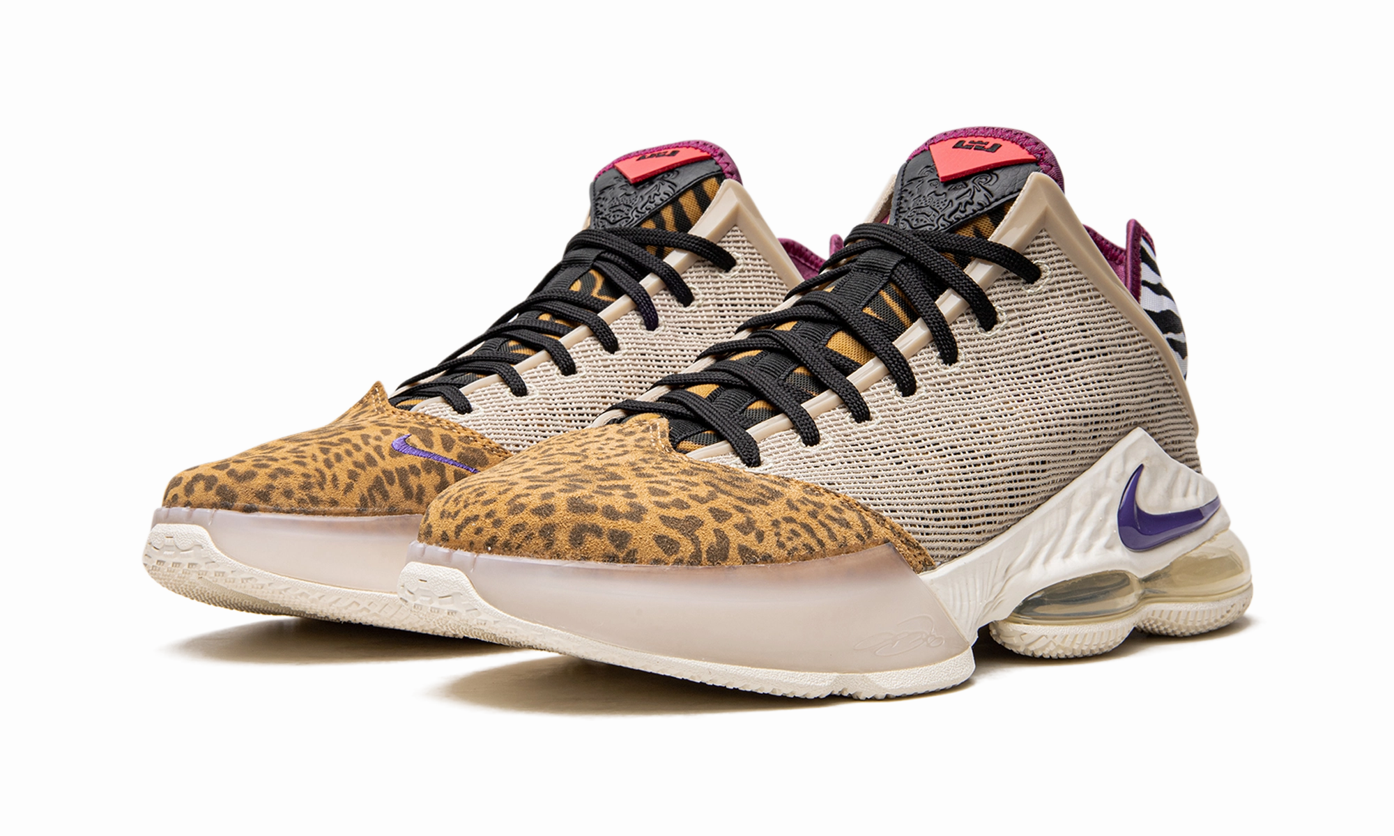 LeBron 19 Low "Animal Pack" Non Restrictive Design GelCushion
