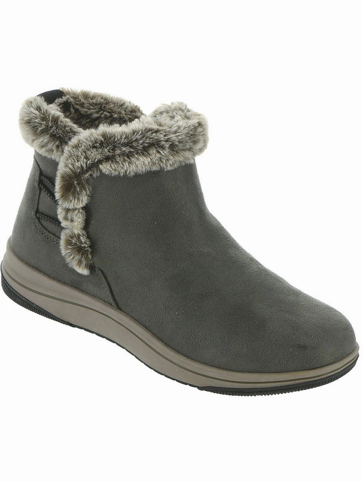 Cold Ready Breathable Sole Breeze Fur Womens Pull-on Casual Ankle Boots