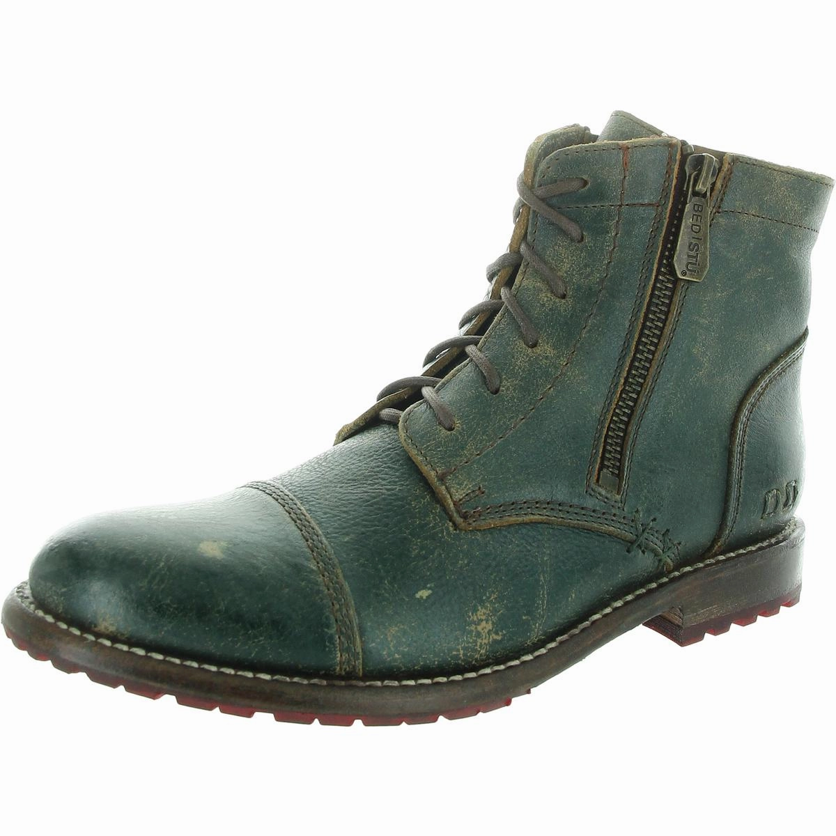 Bonnie Womens Distressed Leather Combat Boots Reliable Support