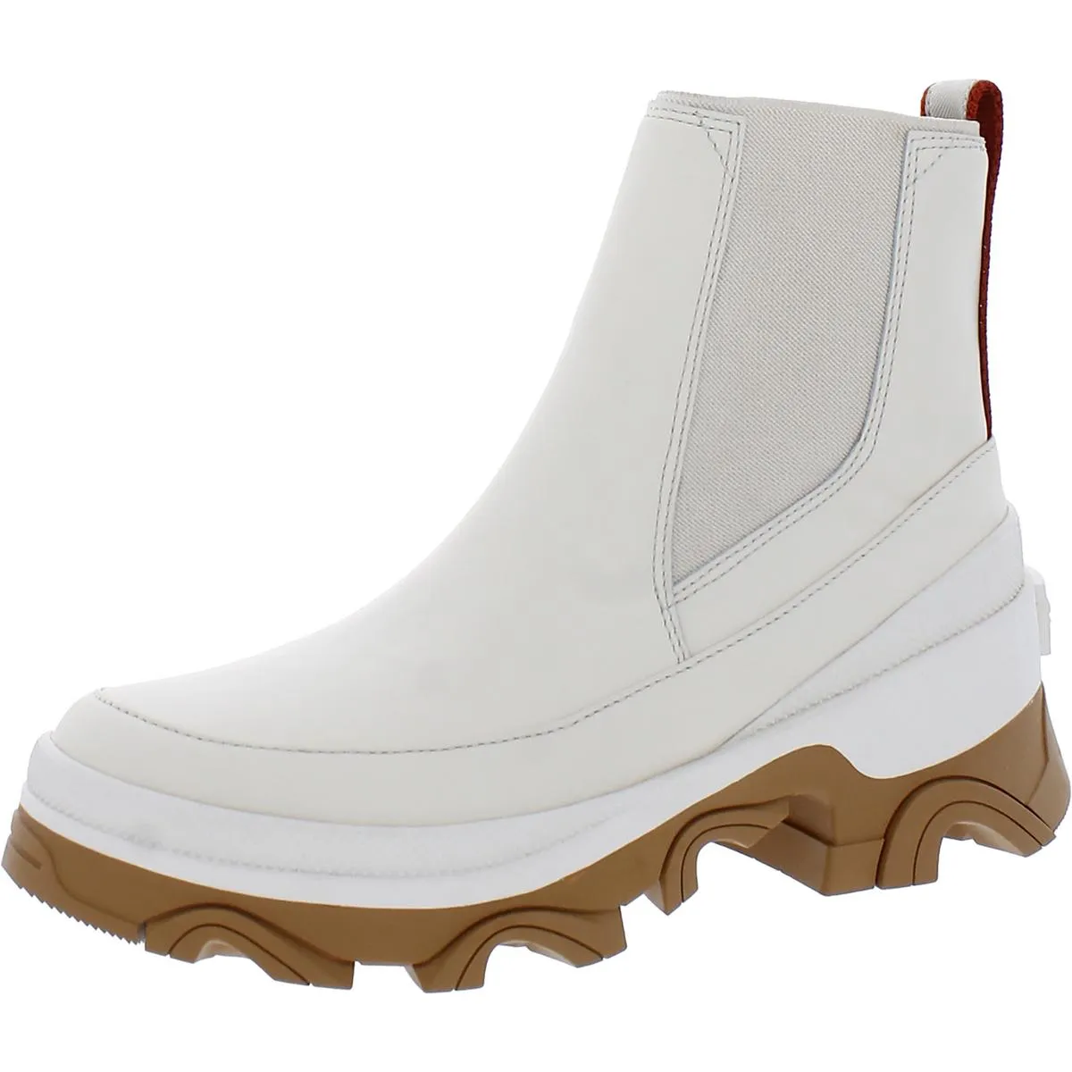 Slip Resistant Adventure Seeker Mud Resistant Hiking Trails Brex Womens Leather Block Heel Chelsea Boots