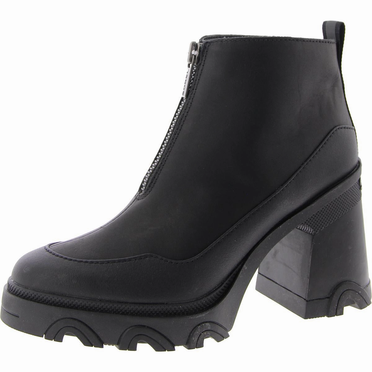 Durable Shell Windy Weather Brex Heel Zip Womens Zipper Round Toe Ankle Boots