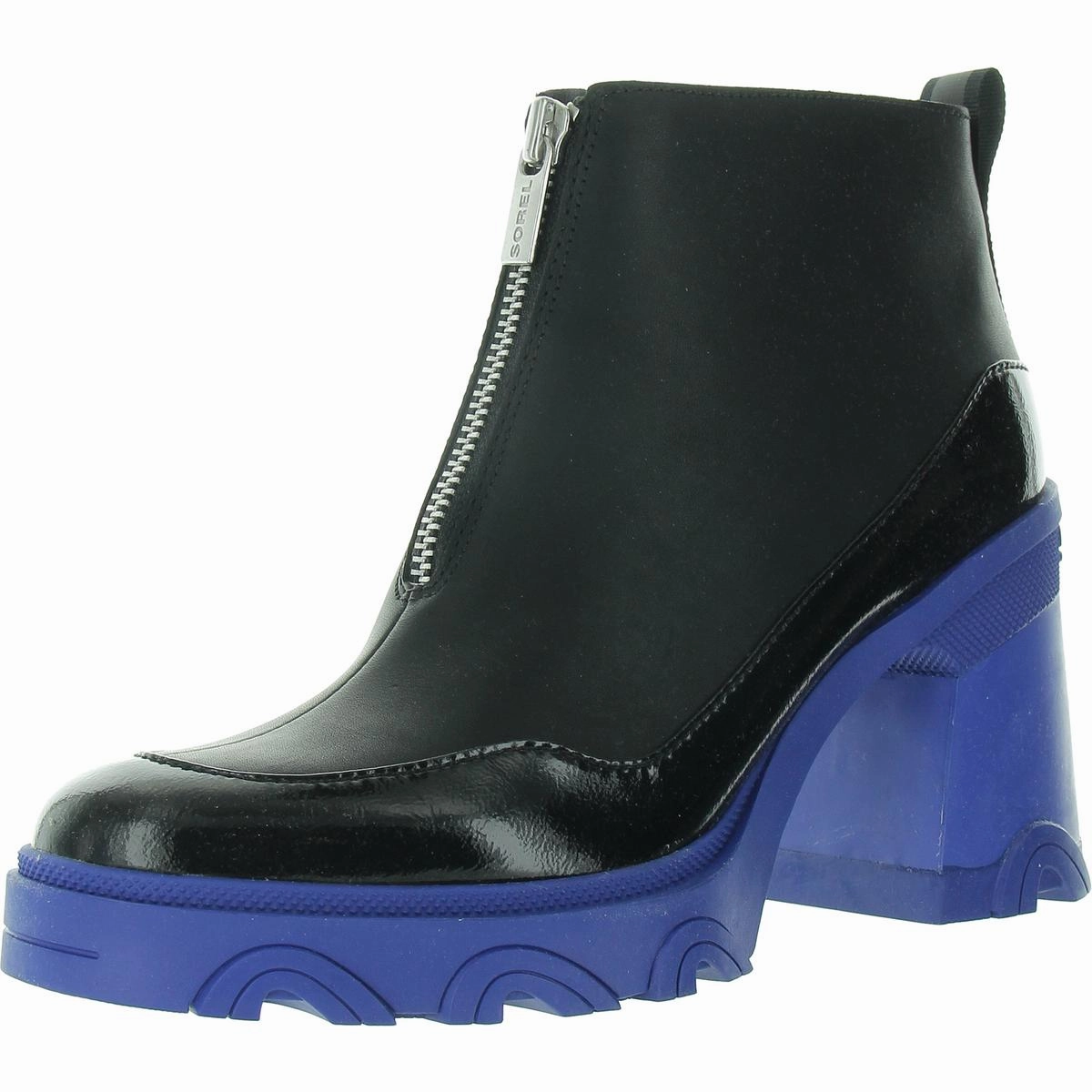 Brex Heel Zip Womens Zipper Round Toe Ankle Boots Urban Edge Comfort Flex