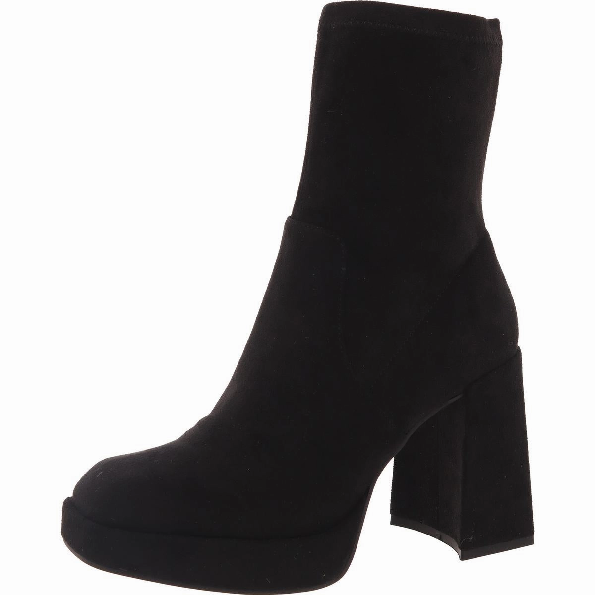 Premium Cushion Contoured Footbed Bri Stretch Boot Womens Pull On Square Toe Mid-Calf Boots