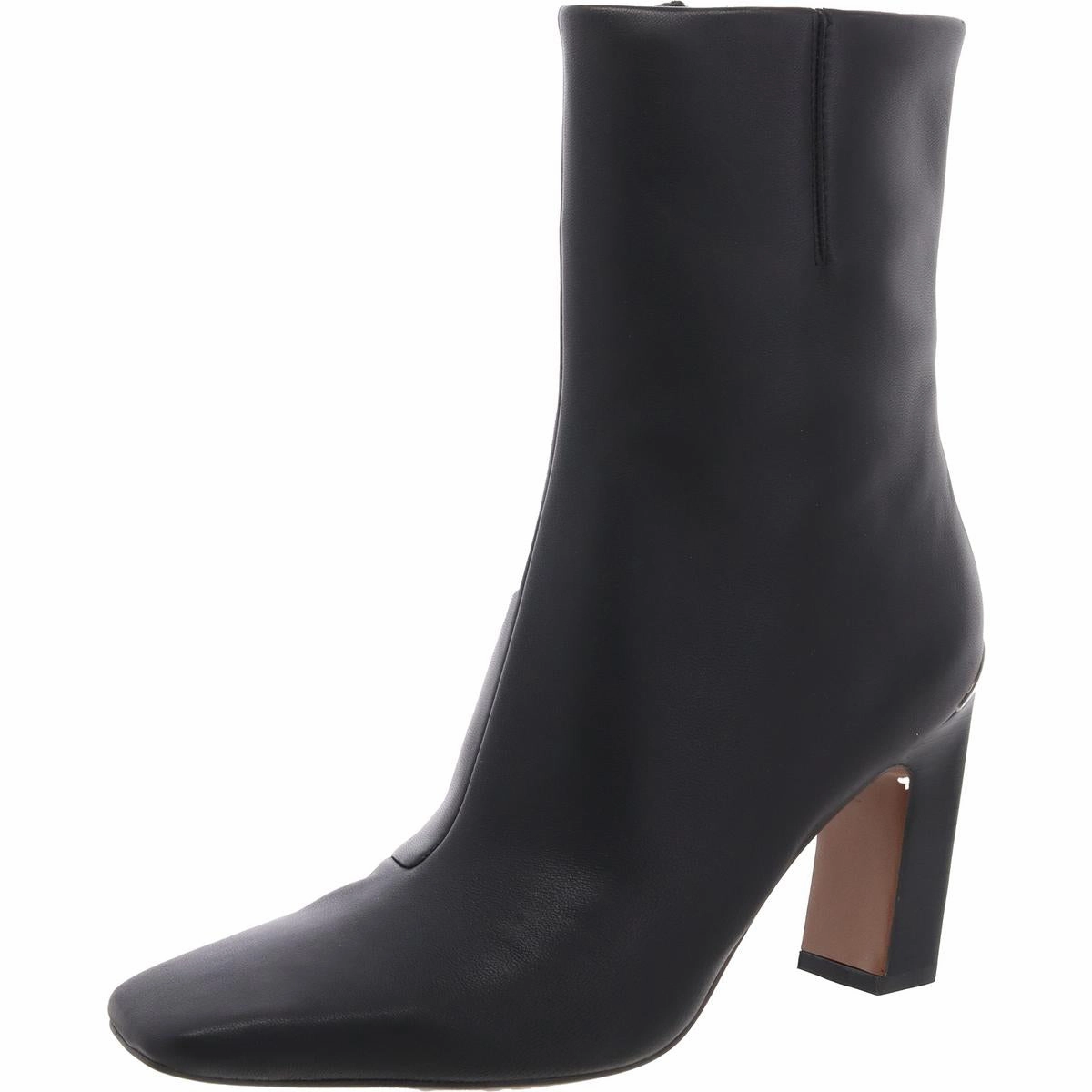 Briar Womens Leather Square Toe Mid-Calf Boots Rodeo Event