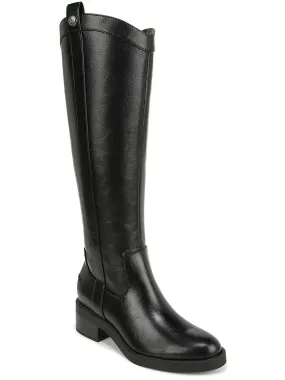 Comfortable Grip Bridgett Womens Faux Leather Wide Calf Knee-High Boots