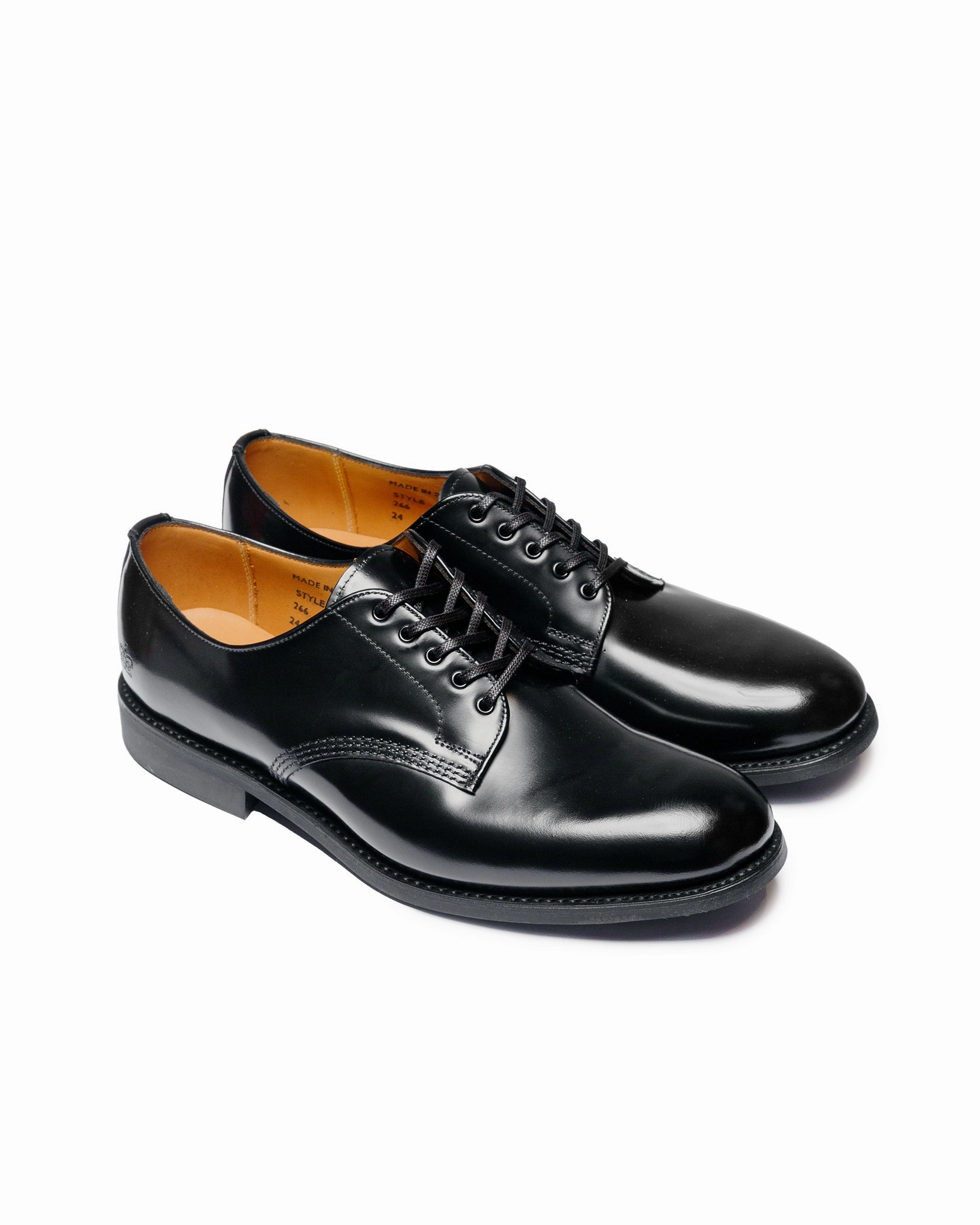 Sanders 2246B Military Officer Shoe Black Foot Glow Field Power