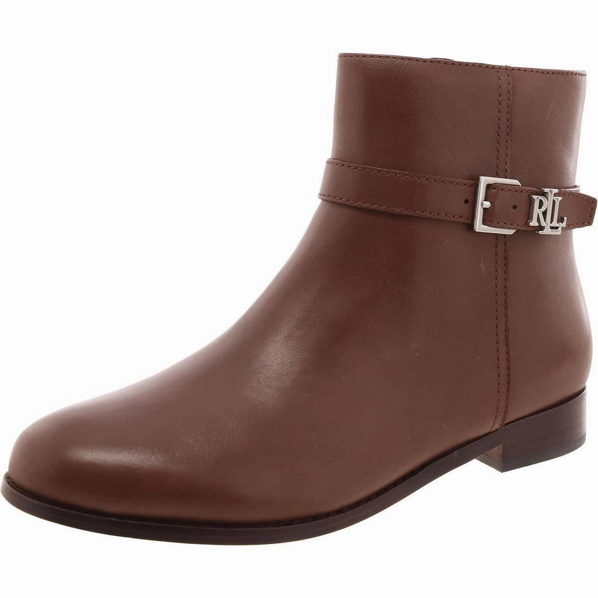 Brooke Womens Leather Ankle Booties All Weather Cold Weather Commuter