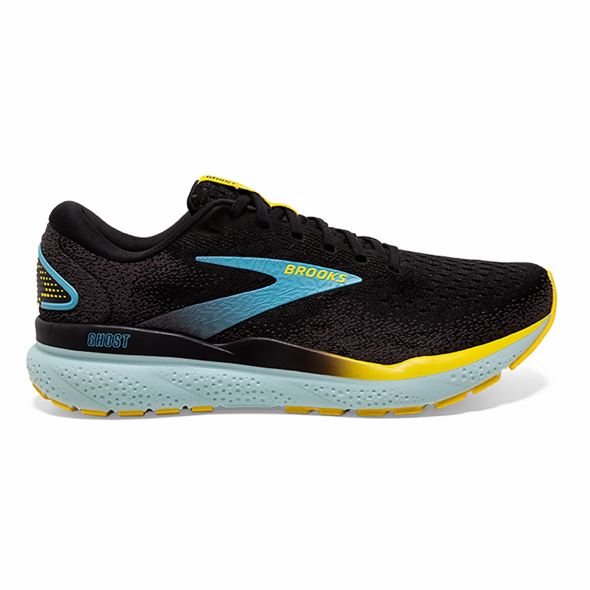 Endurance Cushioning Brooks Ghost 16 - Black - Forged Iron - Blue