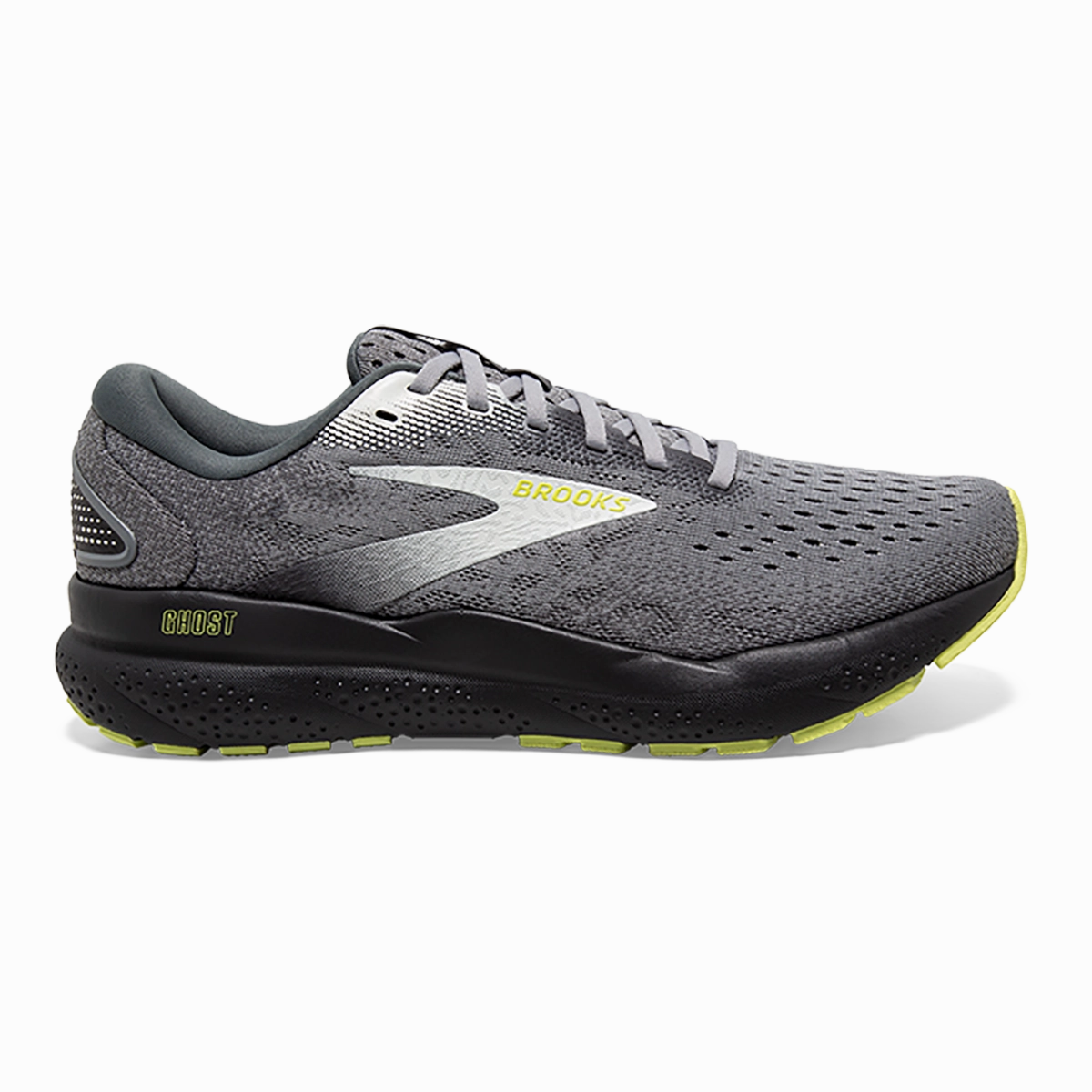 Brooks Ghost 16 - Primer - Grey - Lime Toe box space