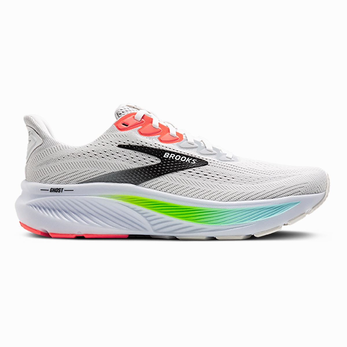 training - day running shoes Brooks Ghost 17 White - Pink Clay - Gecko