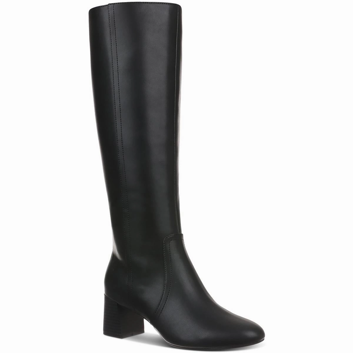Utility Style BUFFYY Womens Zipper Faux Leather Knee-High Boots