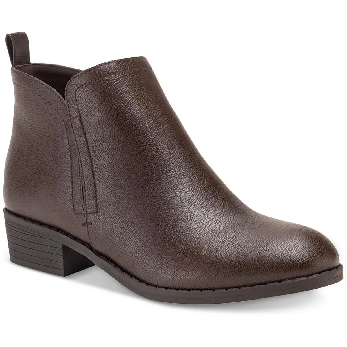 Flexible Design Comfortable Arch Cadee Womens Faux Leather Zipper Ankle Boots