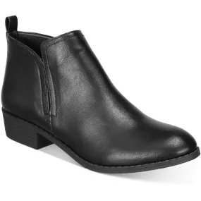 Cadee Womens Faux Leather Zipper Ankle Boots Air Flow