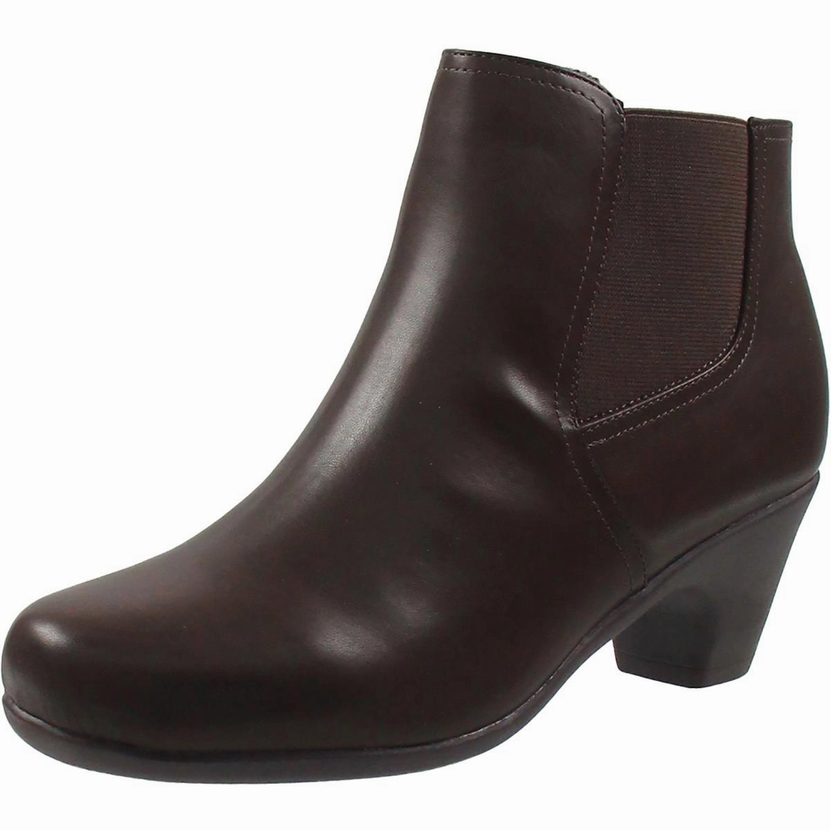 Caelan Womens Zipper Faux Leather Booties Rugged Style