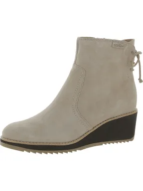 Calia Womens Suede Round Toe Ankle Boots Comfort Cushion
