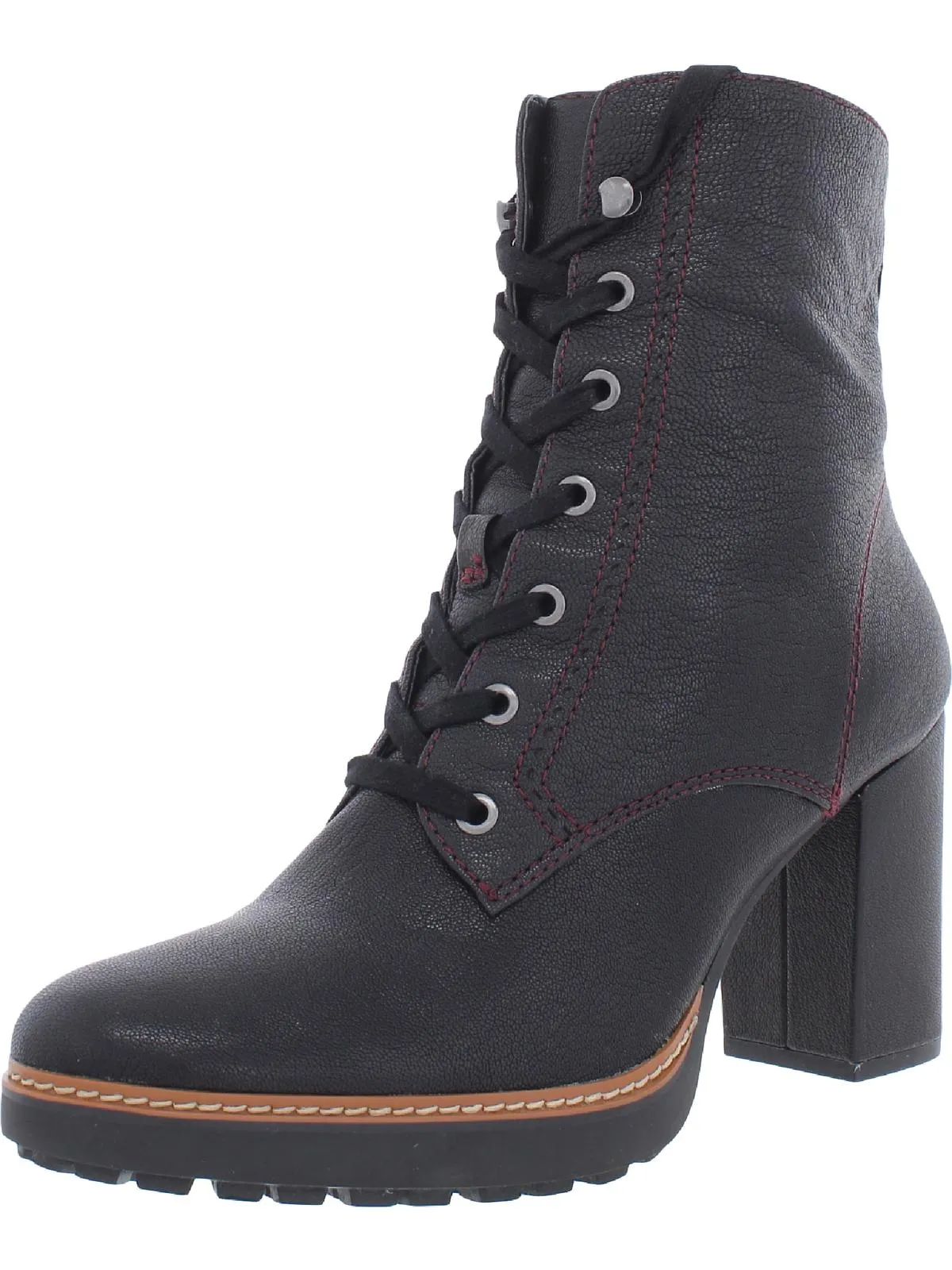 Callie Womens Leather Zipper Mid-Calf Boots Rough Path Breathable Design