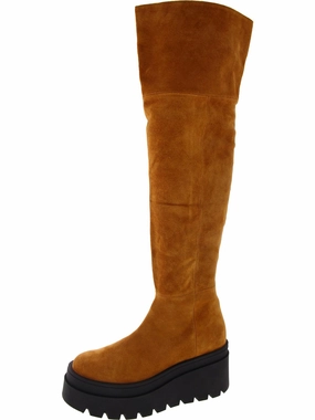 Calling Womens Suede Chunky Over-The-Knee Boots Breathable Nature Lover Waterproof Work Commute