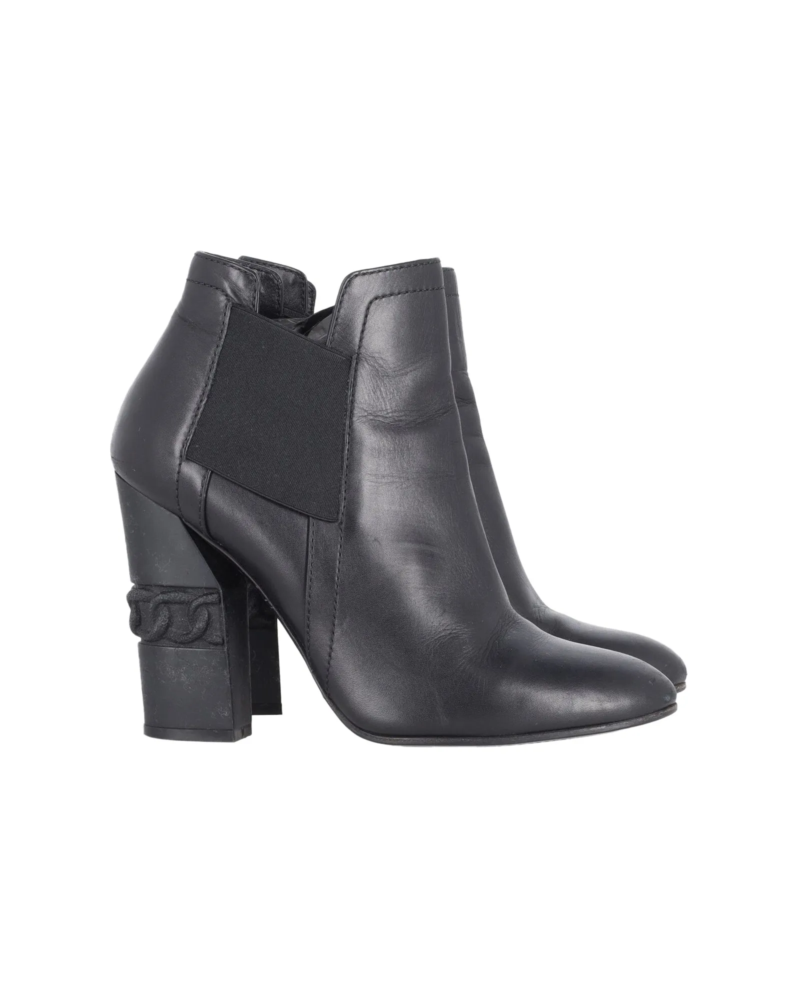 Casadei Block Heel Ankle Boots in Black Leather Insulated Adventure Journey Desert Expedition