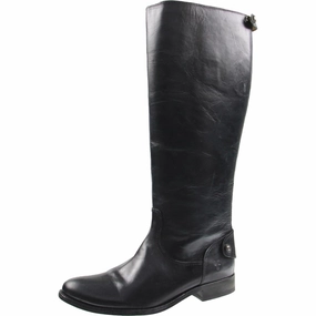 Outdoor Utility Womens Zipper Leather Knee-High Boots