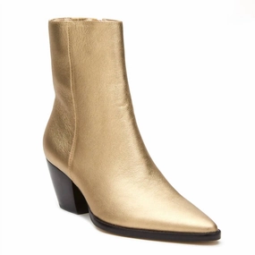 Caty Ankle Boot In Gold Paris Glow