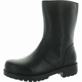 CHALET Womens Faux Fur Lined Leather Mid-Calf Boots High Shaft Fashion Forward