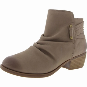 CHARLTEN ROSA Womens Laceless Leather Ankle Boots Outdoor Mission